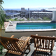 garden and plunge pool view of harbour